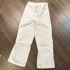 SHEIN White Wide Leg Jeans
